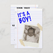 Es ist ein Junge Einladung (Vorne/Hinten)