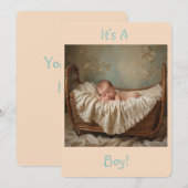 Es ist ein Junge Einladung (Vorne/Hinten)