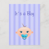Es ist ein Junge - Geburtsankündigung Postkarte (Vorderseite)
