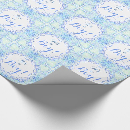 "Es ist ein Junge! "Geschenk-Packpapier Geschenkpapier (Ecke)