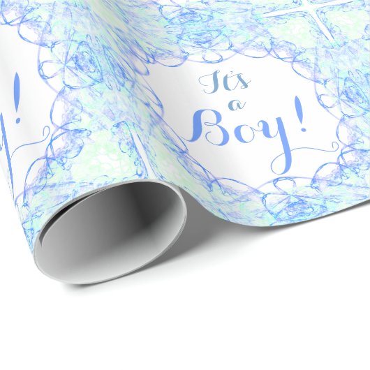 "Es ist ein Junge! "Geschenk-Packpapier Geschenkpapier (Rolleneckpunkt)