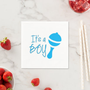 Es ist ein Junge Geschlecht Enthüllung Baby Shower Serviette