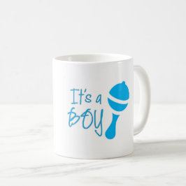Es ist ein Junge Geschlecht zeigen Baby Dusche Blu Kaffeetasse
