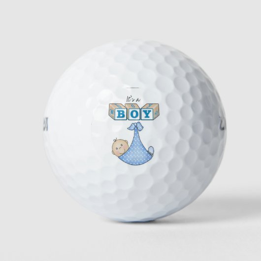 "Es ist ein Junge" Golfball (Vorderseite)