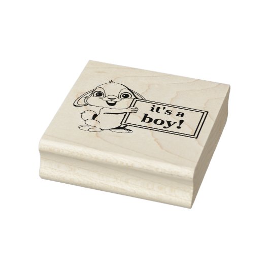 "Es ist ein Junge" Gummistempel (Stempel)