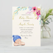 Es ist ein Junge! Happy Sleeping Baby Dusche Einla (Stehend Vorderseite)