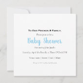 Es ist ein Junge, Ihr eigenes Foto, Babyduschkarte (Rückseite)