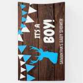 ES IST EIN JUNGE! Individuelle rustikale Buck Deer Banner (Vertikal)
