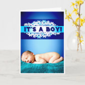 "Es ist ein Junge!" Karte (Gelbe Blume)