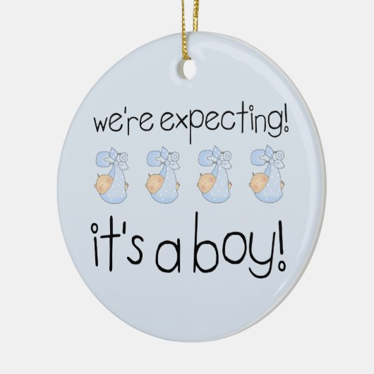 Es ist ein Junge Keramik Ornament (Links)