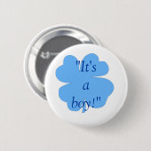 "Es ist ein Junge!" - (Kleeblatt/Klee) [1] Button (Vorne & Hinten)