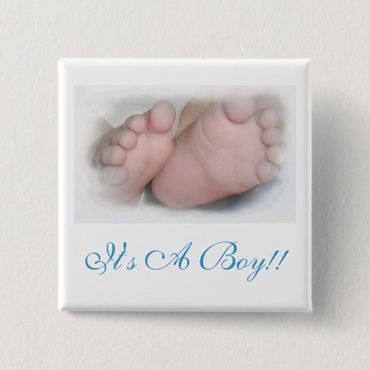 Es ist ein Junge!! Knopf Button (Vorderseite)