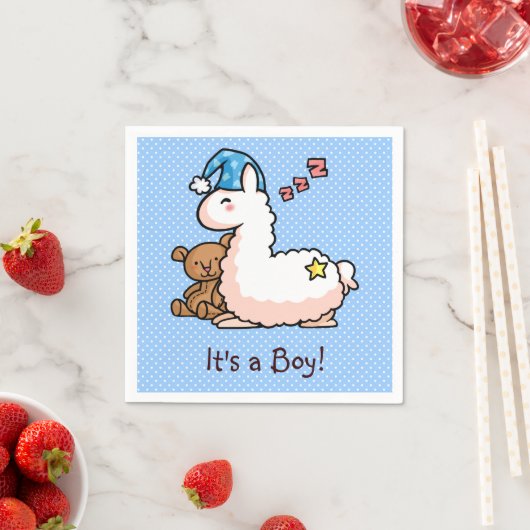 Es ist ein Junge Llama! Serviette (Beispiel)