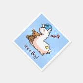 Es ist ein Junge Llama! Serviette (Ecke)