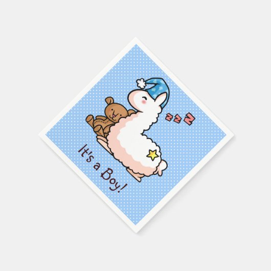 Es ist ein Junge Llama! Serviette (Ecke)