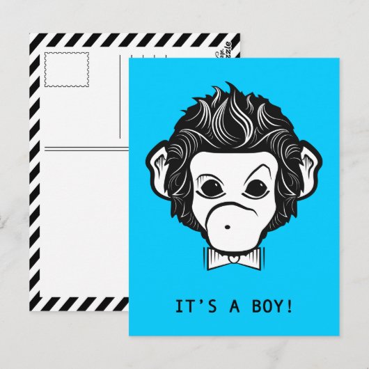 Es ist ein Junge! Mistkeraffe Postkarte (Vorne/Hinten)