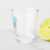 Es ist ein Junge mit blauem Ballon Schnapsglas (Rechts)