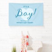 Es ist ein Junge Moderne Babyparty Banner (InSitu)