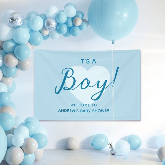 Es ist ein Junge Moderne Babyparty Banner