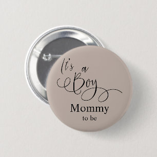 Es ist ein Junge! Moderne minimalistische Kalligra Button