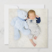 Es ist ein Junge Neugeborenen Foto Geburtsankündig (Rückseite)