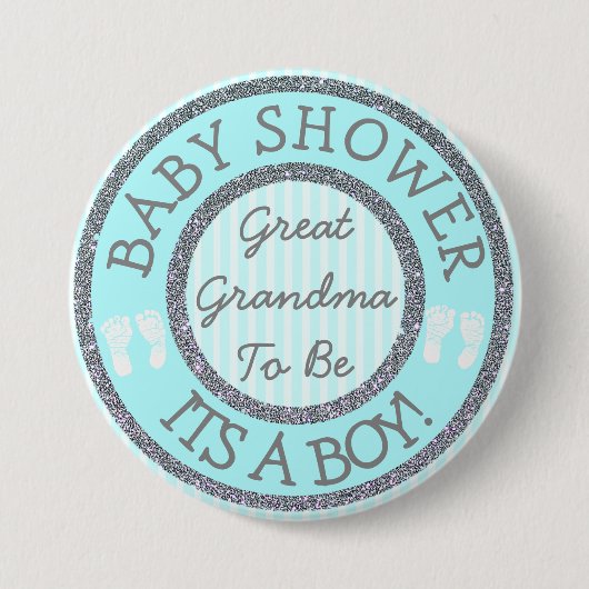 Es ist ein Junge, Oma, Baby Shower Button zu sein (Vorderseite)