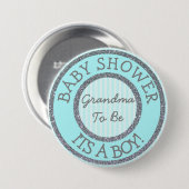 Es ist ein Junge, Oma, Baby Shower Button zu sein (Vorne & Hinten)