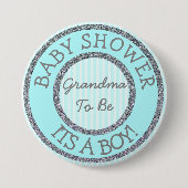 Es ist ein Junge, Oma, Baby Shower Button zu sein (Vorderseite)