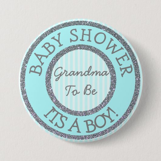 Es ist ein Junge, Oma, Baby Shower Button zu sein (Vorderseite)