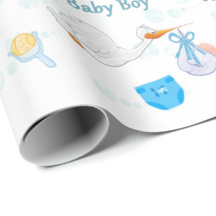 Es ist ein Junge - personalisierte Baby-Dusche Geschenkpapier