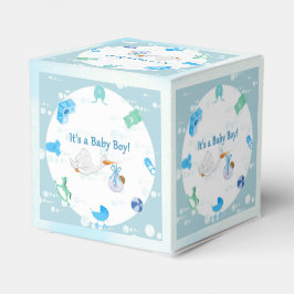 Es ist ein Junge - Personalisierte Babydusche Geschenkschachtel