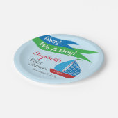 Es ist ein Junge, personalisierte Seebaby-Dusche Pappteller (Schrägansicht)