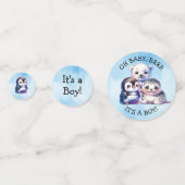 Es ist ein Junge | Polar Arctic Winter Baby Show Konfetti (Vorderseiten)