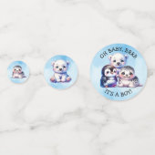 Es ist ein Junge | Polar Arctic Winter Baby Show Konfetti (Rückseiten)