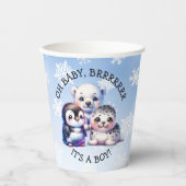 Es ist ein Junge | Polar Arctic Winter Baby Show Pappbecher (Vorderseite)