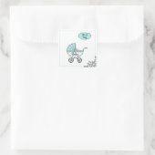 Es ist ein Junge Quadratischer Aufkleber (Tasche)