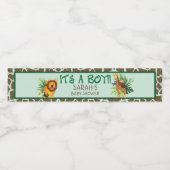 Es ist ein Junge, Safari Baby Dusche Wasserflaschenetikett (Einzelnes Label)