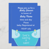 Es ist ein Junge: Save the Date eine Baby-Dusche-E (Vorne/Hinten)