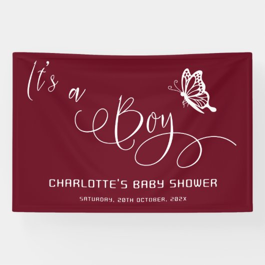 Es ist ein Junge Schmetterling Moderne Minimal Bab Banner (Horizontal)
