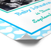 Es ist ein Junge, Schwangerschaft Ankündigung Ultr Poster (Ecke)