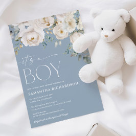 Es ist ein Junge staubblaue, elegante Blüte Einladung