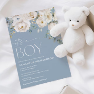 Es ist ein Junge staubblaue, elegante Blüte Einladung