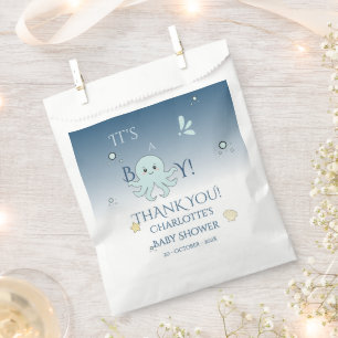 Es ist ein Junge! Süße Meerestiere Baby Shower Geschenktütchen