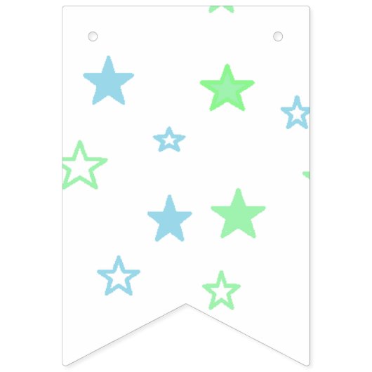 Es ist ein Junge, Teddy Bear Green Baby Dusche Wimpelkette (Zweite Fahne)