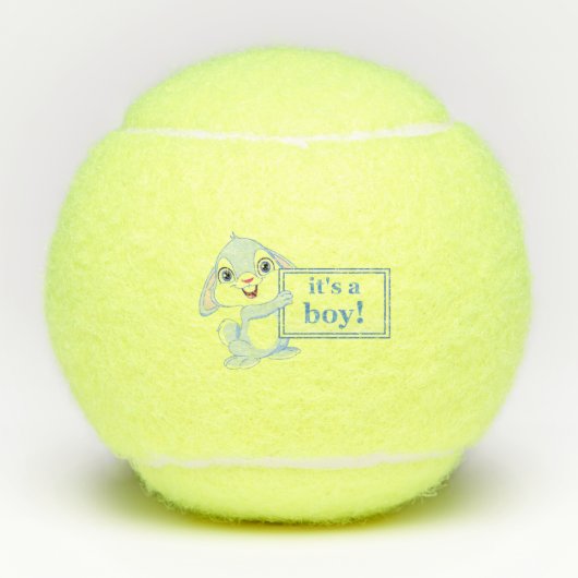 Es ist ein Junge Tennisbälle (Vorderseite)