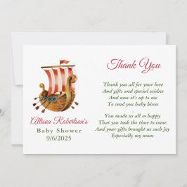 Es ist ein Junge Viking Party Baby Dusche Danke Ka Einladung