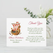 Es ist ein Junge Viking Party Baby Dusche Danke Ka Einladung (Stehend Vorderseite)