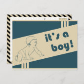 Es ist ein Junge: Vintage Ankündigung (Vorne/Hinten)