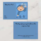 Es ist ein Junge!!! Visitenkarte (Vorne/Hinten)