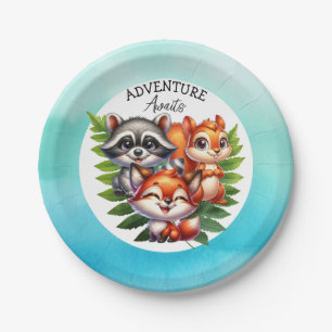 Es ist ein Junge Woodland Creatures Babydusche Pappteller